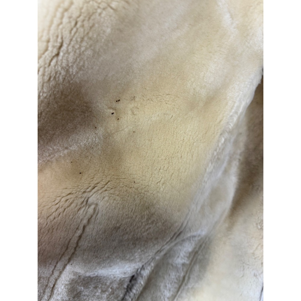 Vintage Tan Shearling Sheepskin Leather Suede Coat Women XL/2XL Men L - Picture 11 of 16